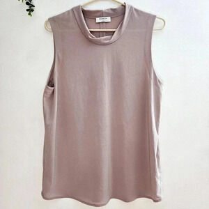 Babaton Sleeveless Mock Neck Top in Dusty Mauve